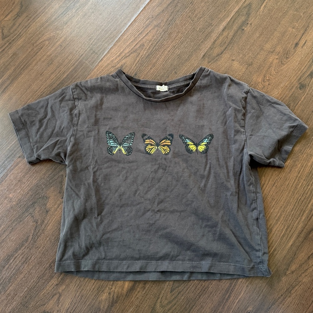 Garage Butterfly cropped T-Shirt